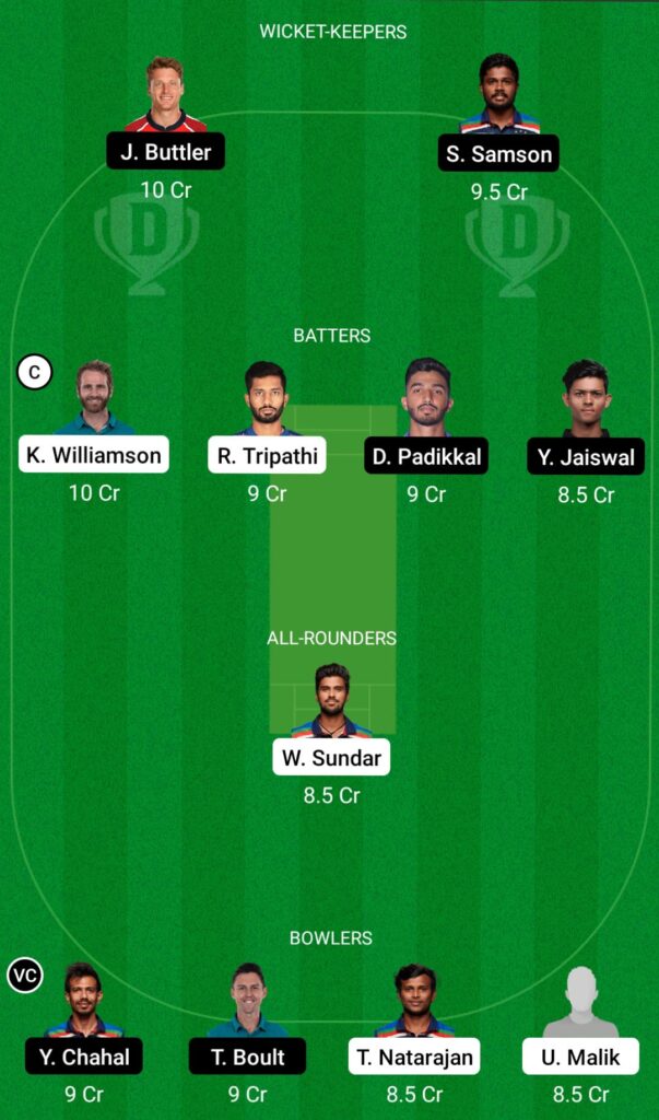 rr vs srh dream11 team