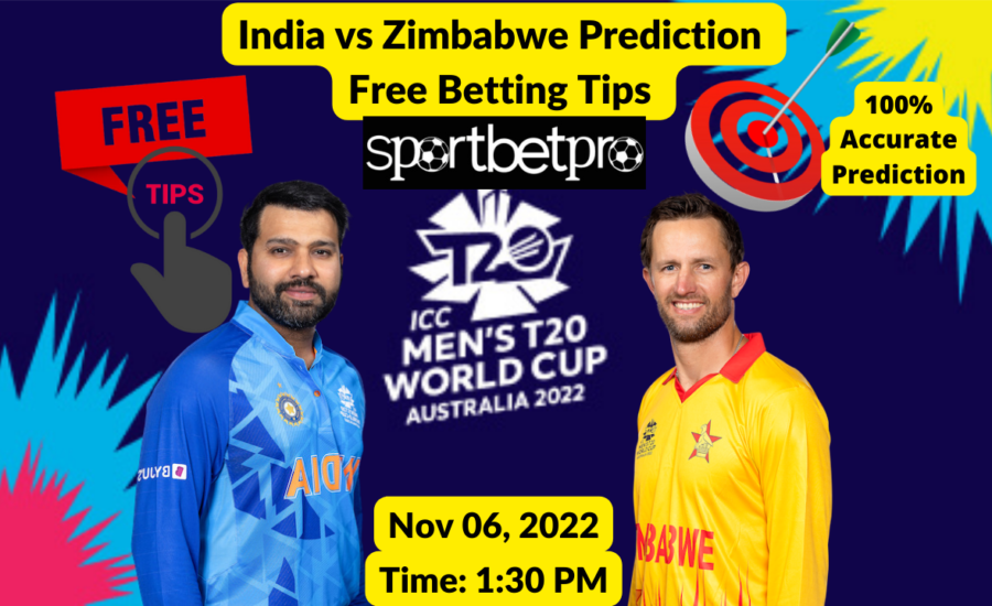 6th Nov IND vs ZIM Betting Tips – Odds & Predictions, Head to Head, Pitch Report