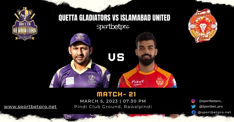 Quetta Gladiators vs Islamabad United Match Prediction