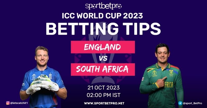 CWC 2023 England vs South Africa Match Prediction, ENG vs SA Betting Tips, and Odds – Who Will Win Today’s Match?