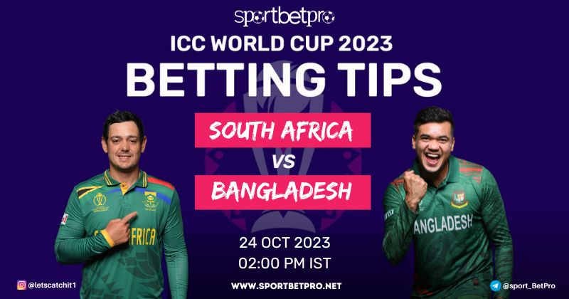 CWC 2023 South Africa vs Bangladesh Match Prediction, SA vs BAN Betting Tips, and Odds – Who Will Win Today’s Match?
