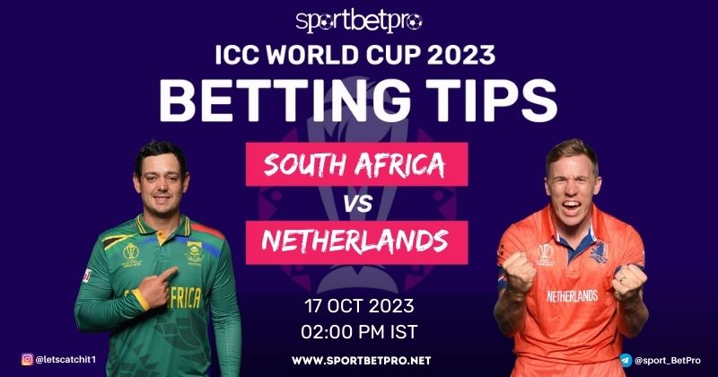 CWC 2023 South Africa vs Netherland Match Prediction, SA vs NED Betting Tips, and Odds – Who Will Win Today’s Match?