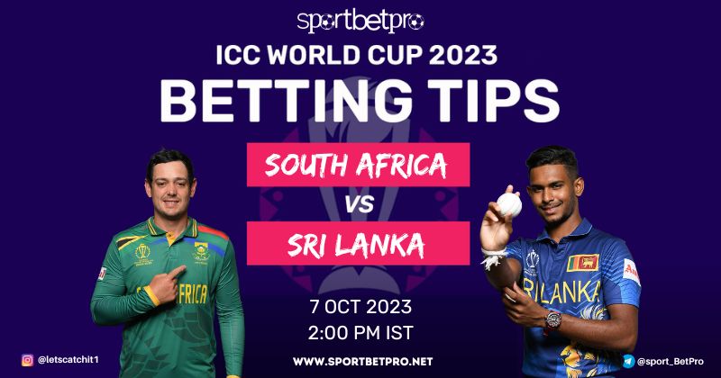 CWC 2023 South Africa vs Sri Lanka Match Prediction, SA vs SL Betting Tips, and Odds – Who Will Win Today’s Match?