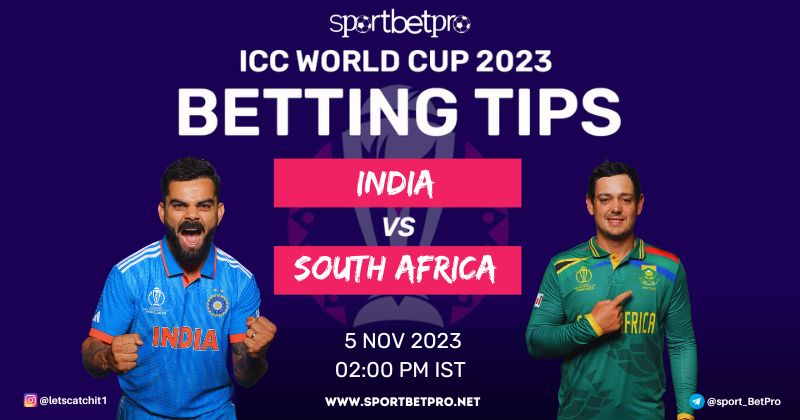 CWC 2023 India vs South Africa Match Prediction, IND vs SA Betting Tips, and Odds – Who Will Win Today’s Match?